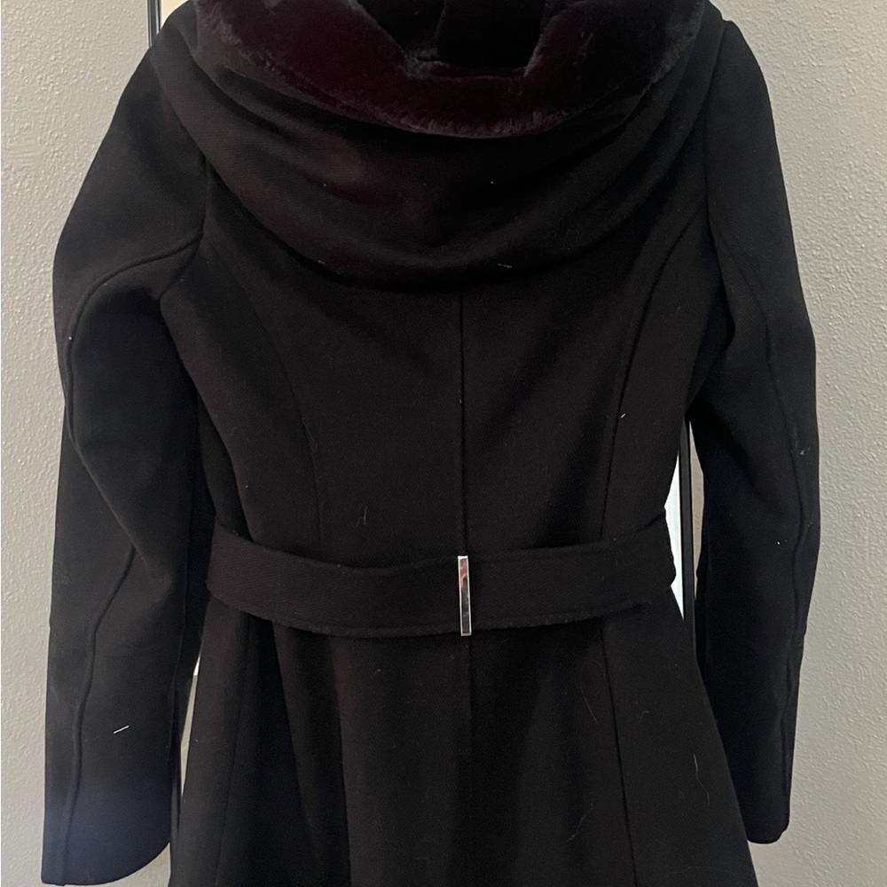Ricki's Black coat Faux Fur Hood Belt - Picture 3 of 9